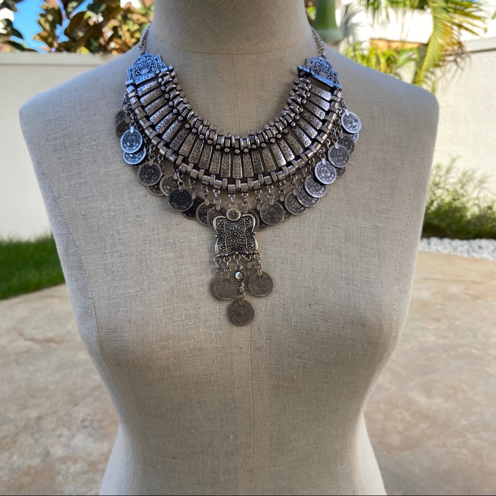 ❌3x$18💎 Statement Bohemian Coins Necklace